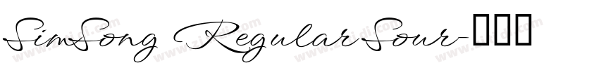 SimSong Regular Sour字体转换